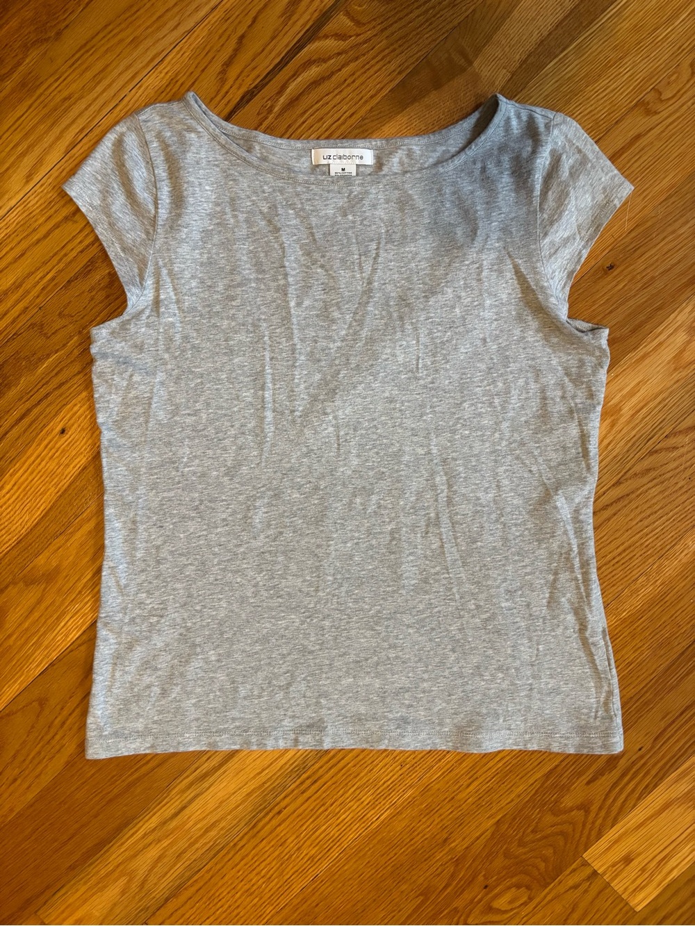 Boatneck Heather Gray Tee (See Measurements)